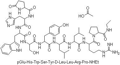 结构式 CAS# 74381-53-6, 醋酸亮丙瑞林