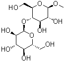 甲基 4-O-alpha-D-吡喃葡萄糖基-beta-D-吡喃葡萄糖苷分子结构 (CAS 744-05-8)