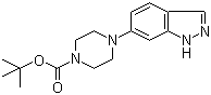 structure of CAS# 744219-43-0, tert-Butyl 4-(1H-indazol-6-yl)piperazine-1-carboxylate;6-[4-(tert-Butoxycarbonyl)piperazin-1-yl]-1H-indazole