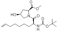 (4S)-1-[(2S)-2-[[(1,1-Dimethylethoxy)carbonyl]amino]-1-oxo-8-nonenyl]-4-hydroxy-L-proline methyl ester molecular structure (CAS 744250-68-8)