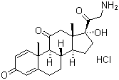 21-Amino-17-hydroxypregna-1,4-diene-3,11,20-trione hydrochloride molecular structure (CAS 744254-12-4)