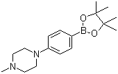结构式 CAS# 747413-21-4, 4-(4-甲基-1-哌嗪基)苯硼酸频哪醇酯