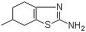 structure of CAS# 7496-50-6, 4,5,6,7-Tetrahydro-6-methyl-2-benzothiazolamine;2-Amino-4,5,6,7-tetrahydro-6-methylbenzothiazole