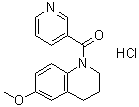 1,2,3,4-Tetrahydro-6-methoxy-1-(3-pyridinylcarbonyl)quinoline monohydrochloride molecular structure (CAS 7498-45-5)
