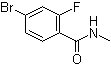 structure of CAS# 749927-69-3, 4-Bromo-2-fluoro-N-methylbenzamide