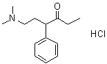 6-(Dimethylamino)-4-phenyl-3-hexanone hydrochloride molecular structure (CAS 7512-06-3)