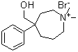 Hexahydro-4-(hydroxymethyl)-1,1-dimethyl-4-phenyl-1H-azepinium bromide molecular structure (CAS 7512-11-0)