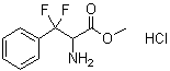 beta,beta-二氟苯丙氨酸甲酯盐酸盐分子结构 (CAS 75149-43-8)
