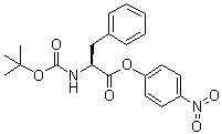 N-(tert-Butyloxycarbonyl)-L-phenylalanine p-nitrophenyl ester molecular structure (CAS 7535-56-0)