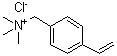 structure of CAS# 7538-38-7, (4-Vinylbenzyl)trimethylammonium chloride;N,N,N-Trimethyl-N-(4-vinylbenzyl)ammonium chloride