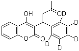 4-Hydroxy-3-[3-oxo-1-(phenyl-D5)butyl]-2H-1-benzopyran-2-one molecular structure (CAS 75472-93-4)