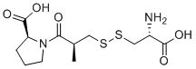 Captopril-cysteine disulfide molecular structure (CAS 75479-46-8)