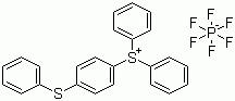 structure of CAS# 75482-18-7, Diphenyl[(phenylthio)phenyl]sulfonium hexafluorophosphate;Sulfonium diphenyl[(phenylthio)phenyl] hexafluorophosphate