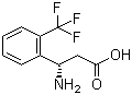 结构式 CAS# 755749-11-2, (S)-3-氨基-3-(2-三氟甲基苯基)丙酸