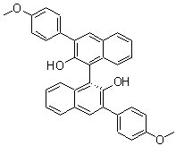 structure of CAS# 756491-51-7, (1R)-3,3'-Bis(4-methoxyphenyl)[1,1'-binaphthalene]-2,2'-diol