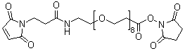 结构式 CAS# 756525-93-6, N-[27-[(2,5-二氧代-1-吡咯烷基)氧基]-27-氧代-3,6,9,12,15,18,21,24-八氧杂二十七烷-1-基]-2,5-二氢-2,5-二氧代-1H-吡咯-1-丙酰胺
