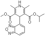structure of CAS# 75695-93-1, Isradipine;4-(4-Benzofurazanyl)-1,4-dihydro-2,6-dimethyl-3,5-pyridinedicarboxylic acid methyl 1-methylethyl ester