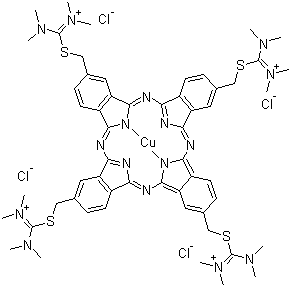 structure of CAS# 75881-23-1, Alcian Blue 8GX;Ingrain Blue 1