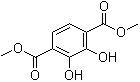 structure of CAS# 75956-62-6, Dimethyl 2,3-dihydroxy-1,4-benzenedicarboxylate;Dimethyl 2,3-dihydroxyterephthalate; NSC 20216; 2,3-Dihydroxy-1,4-benzenedicarboxylic acid dimethyl ester