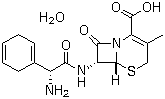 structure of CAS# 75975-70-1, Cephradine monohydrate;[6R-[6alpha,7beta(R*)]]-7-[(Amino-1,4-cyclohexadien-1-ylacetyl)amino]-3-methyl-8-oxo-5-thia-1-azabicyclo[4.2.0]oct-2-ene-2-carboxylic acid monohydrate