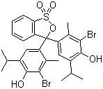structure of CAS# 76-59-5, Bromothymol Blue;3',3''-Dibromothymolsulfonephthalein; BTB