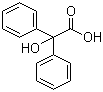 structure of CAS# 76-93-7, Benzilic acid;Diphenylglycolic acid; 2-Hydroxy-2,2-diphenylacetic acid