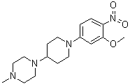 1-[1-(3-Methoxy-4-nitrophenyl)-4-piperidinyl]-4-methylpiperazine molecular structure (CAS 761440-65-7)