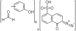 Cresol-formaldehyde copolymer 1,2-naphthoquinonediazide-5-sulfonate molecular structure (CAS 76169-06-7)
