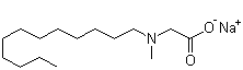 Laurylsarcosine sodium salt molecular structure (CAS 7631-98-3)