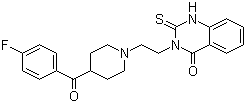 结构式 CAS# 76330-71-7, 阿坦色林; 3-[2-[4-(4-氟苯甲酰基)哌啶-1-基]乙基]-2-硫酮-1H-喹唑啉-4-酮