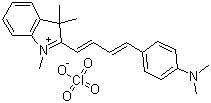 2-[4-(4-Dimethylaminophenyl)-1,3-butadienyl]-1,3,3-trimethyl-3H-indolium perchlorate molecular structure (CAS 76433-27-7)