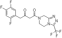 structure of CAS# 764667-65-4, (2Z)-4-Oxo-4-[3-(trifluoromethyl)-5,6-dihydro-[1,2,4]triazolo[4,3-a]pyrazine-7(8H)-yl]-1-(2,4,5-trifluorophenyl)butan-2-one;(2Z)-1-[3-(Trifluoromethyl)-5,6-dihydro-[1,2,4]triazolo[4,3-a]pyrazine-7(8H)-yl]-4-(2,4,5-trifluorophenyl)butane-1,3-dione