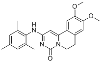 9,10-Dimethoxy-2-(2,4,6-trimethylanilino)-6,7-dihydropyrimido[6,1-a]isoquinolin-4-one molecular structure (CAS 76536-66-8)