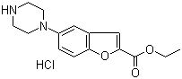 5-(1-Piperazinyl)-2-benzofurancarboxylic acid ethyl ester hydrochloride molecular structure (CAS 765935-67-9)