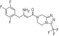 (2Z)-4-Oxo-4-[3-(trifluoromethyl)-5,6-dihydro-[1,2,4]triazolo[4,3-a]pyrazine-7(8H)-yl]-1-(2,4,5-trifluorophenyl)but-2-en-2-amine molecular structure (CAS 767340-03-4)