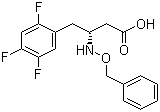 结构式 CAS# 767352-29-4, (R)-3-(苄氧基氨基)-4-(2,4,5-三氟苯基)丁酸