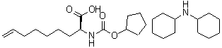 (2S)-2-[[(Cyclopentyloxy)carbonyl]amino]-8-nonenoic acid compd. with N-cyclohexylcyclohexanamine (1:1) molecular structure (CAS 769167-56-8)