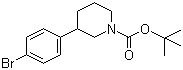3-(4-Bromophenyl)piperidine-1-carboxylic acid tert-butyl ester molecular structure (CAS 769944-73-2)