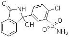 结构式 CAS# 77-36-1, 氯塞酮; 2-氯-5-(2,3-二氢-1-羟基-3-氧代-1H-异吲哚-1-基)苯磺酰胺