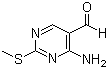 4-Amino-2-(methylthio)pyrimidine-5-carboxaldehyde molecular structure (CAS 770-31-0)