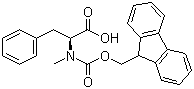 Fmoc-N-methyl-L-phenylalanine molecular structure (CAS 77128-73-5)