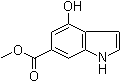 structure of CAS# 77140-48-8, 4-Hydroxy-1H-indole-6-carboxylic acid methyl ester