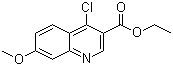 结构式 CAS# 77156-85-5, 4-氯-7-甲氧基喹啉-3-羧酸乙酯