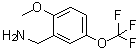 2-Methoxy-5-(trifluoromethoxy)benzenemethanamine molecular structure (CAS 771582-58-2)