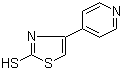 结构式 CAS# 77168-63-9, 2-巯基-4-(4-吡啶基)噻唑