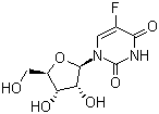 结构式 CAS# 77180-80-4, 5-氟尿嘧啶核苷; 5-氟尿苷