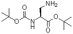 结构式 CAS# 77215-54-4, 3-氨基-N-[叔丁氧羰基]-L-丙氨酸叔丁酯