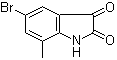 structure of CAS# 77395-10-9, 5-Bromo-7-methyl-1H-indole-2,3-dione