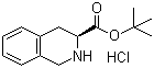 结构式 CAS# 77497-74-6, (S)-1,2,3,4-四氢-3-异喹啉羧酸叔丁酯盐酸盐