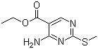 Ethyl 4-amino-2-(methylthio)pyrimidine-5-carboxylate molecular structure (CAS 776-53-4)